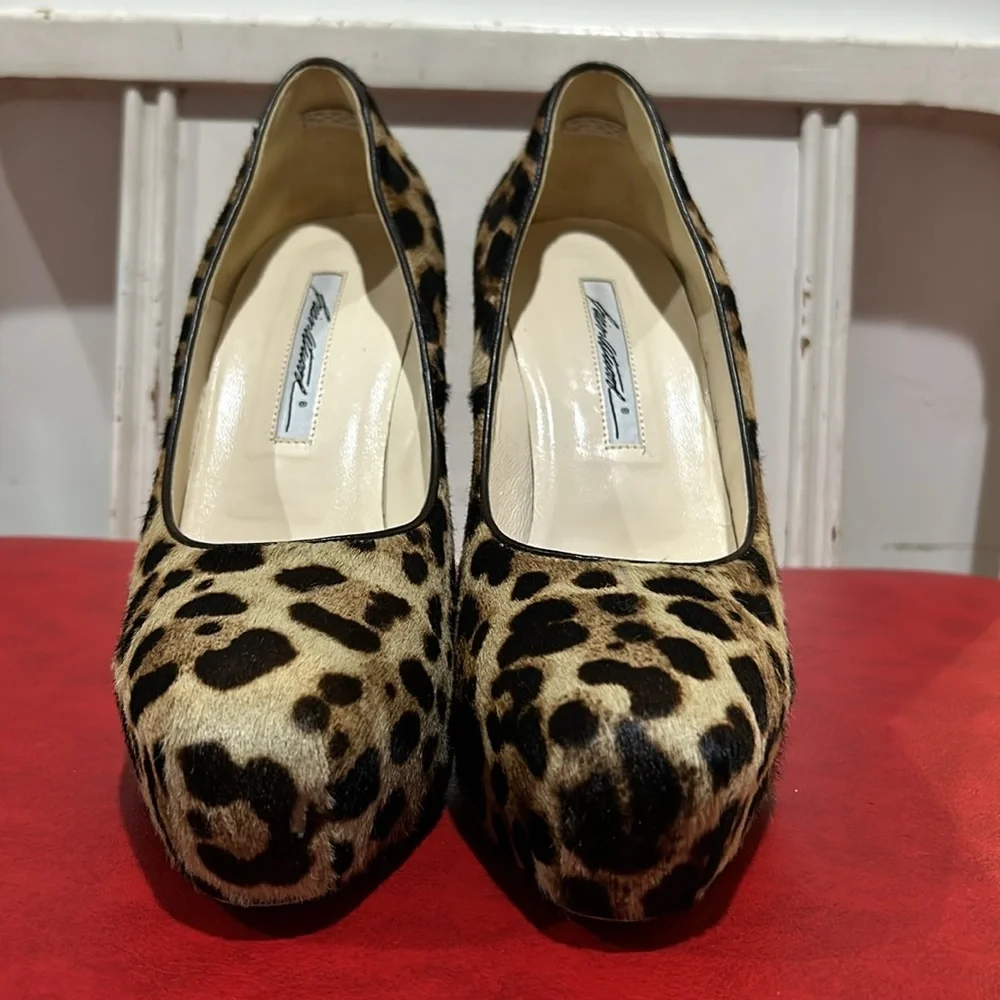 Brian Atwood Ponyhair Animal Print Pumps size 39
